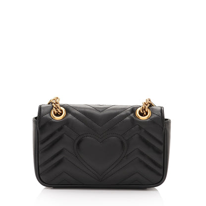 Gucci Matelasse Leather GG Marmont Mini Shoulder Bag (SHF-iWJZlj)