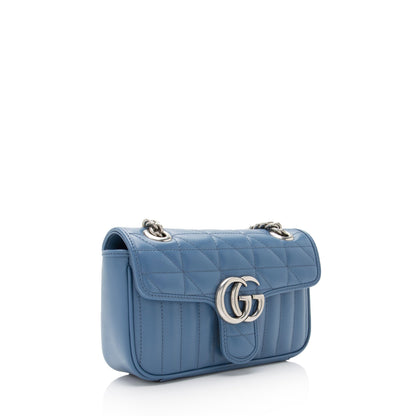 Gucci Mixed Matelasse Leather GG Marmont Mini Flap Bag (SHF-3x0jMH)
