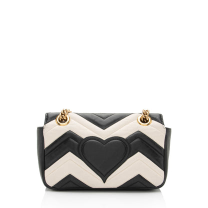 Gucci Matelasse Leather GG Marmont Two Tone Mini Flap Bag (SHF-GrfDUZ)