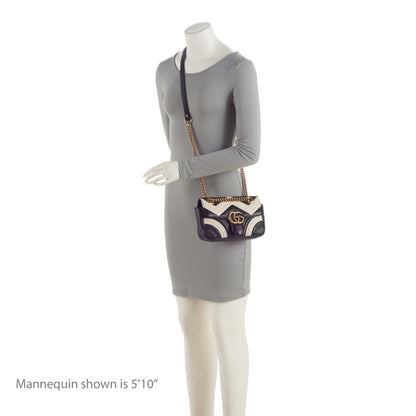 Gucci Matelasse Leather GG Marmont Two Tone Mini Flap Bag (SHF-GrfDUZ)