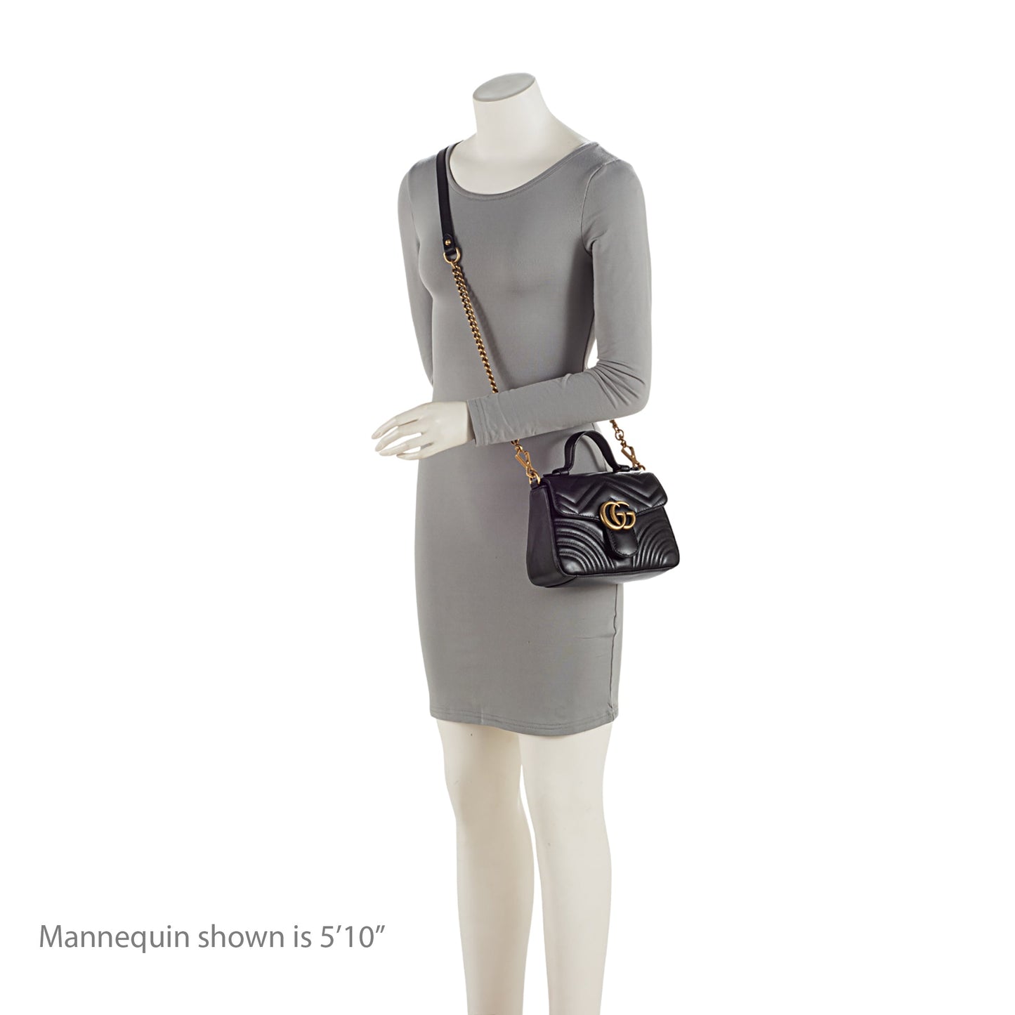 Gucci Matelasse Leather GG Marmont Mini Top Handle Bag (SHF-7cobGM)