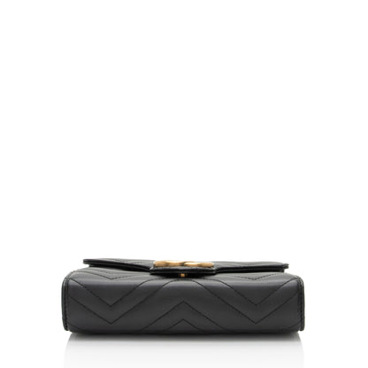 Gucci Matelasse Leather GG Marmont Mini Wallet on Chain (SHF-Us5Ysf)