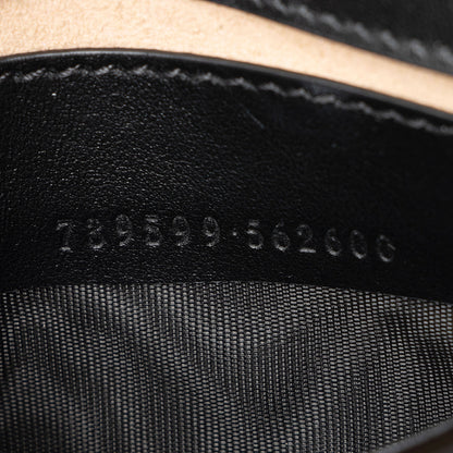 Gucci Matelasse Leather GG Marmont Monochrome Square Chain Belt Bag