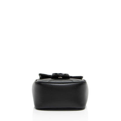 Gucci Matelasse Leather GG Marmont Monochrome Square Chain Belt Bag