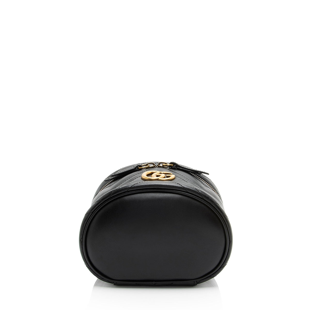 Gucci Matelasse Leather GG Marmont Round Mini Backpack (SHF-tbmiZF)