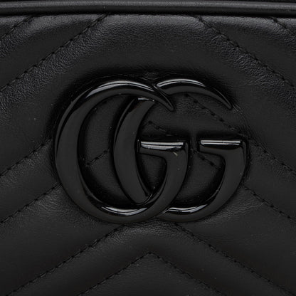 Gucci Matelasse Leather Monochrome GG Marmont Small Camera Bag