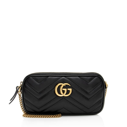 Gucci Matelasse Leather GG Marmont Small Crossbody (SHF-EJfMHM)