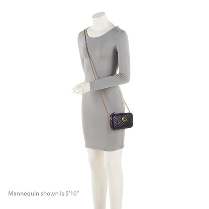 Gucci Matelasse Leather GG Marmont Small Crossbody (SHF-EJfMHM)