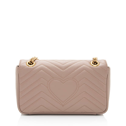 Gucci Matelasse Leather GG Marmont Small Flap Shoulder Bag (SHF-ydhtSa)