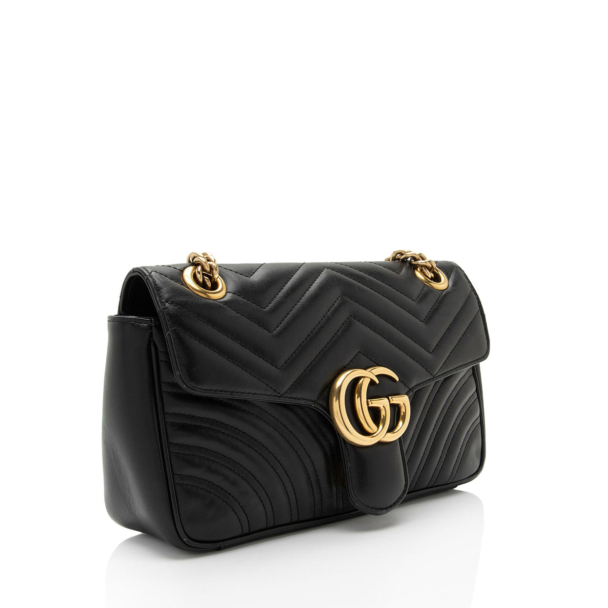 Gucci Matelasse Leather GG Marmont Small Flap Bag (SHF-IH7kiO)