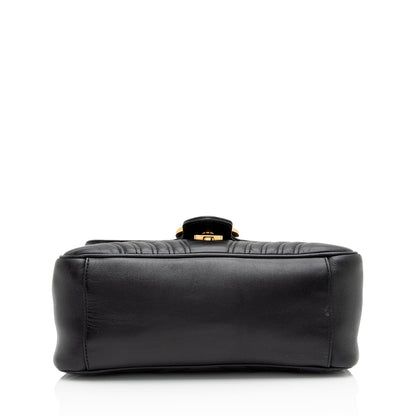 Gucci Matelasse Leather GG Marmont Small Top Handle Bag (SHF-GI9xgN)