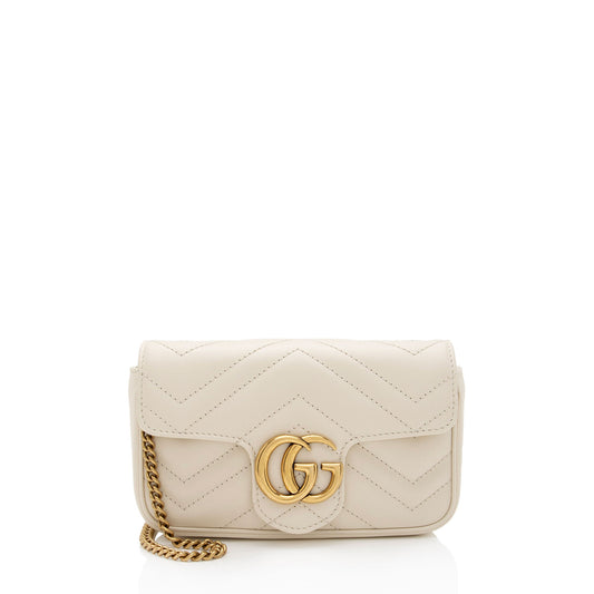 Gucci Matelasse Leather GG Marmont Super Mini Bag (SHF-dN0cWo)