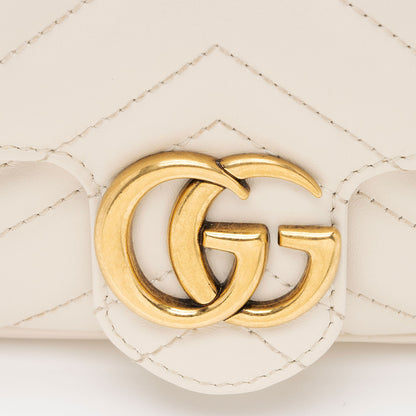 Gucci Matelasse Leather GG Marmont Super Mini Flap Bag (SHF-4vMIDn)