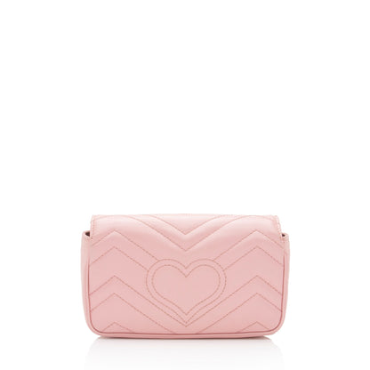 Gucci Matelasse Leather GG Marmont Super Mini Flap Bag (SHF-YnNOt3)