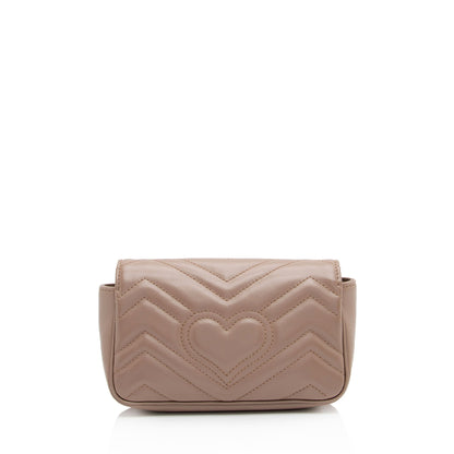 Gucci Matelasse Leather GG Marmont Super Mini Flap Bag - FINAL SALE (SHF-YgIgn9)