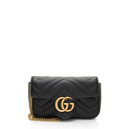 Gucci Matelasse Leather GG Marmont Mini Flap Bag