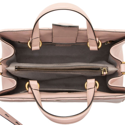 Gucci Matelasse Leather GG Marmont Top Handle Small Satchel (SHF-0hn0Gf)