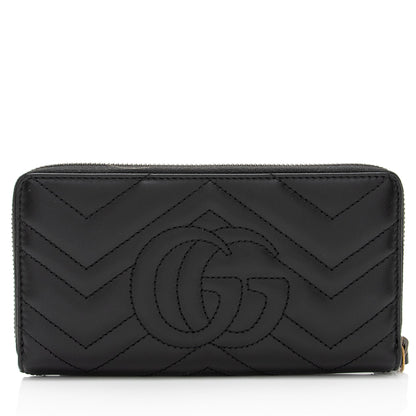 Gucci Matelasse Leather GG Marmont Zip Wallet (SHF-svROoG)