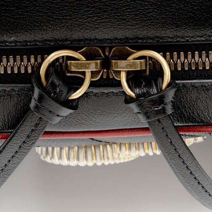 Gucci Matelasse Leather Torchon GG Marmont Bamboo Top Handle Bag (SHF-8zPXp4)