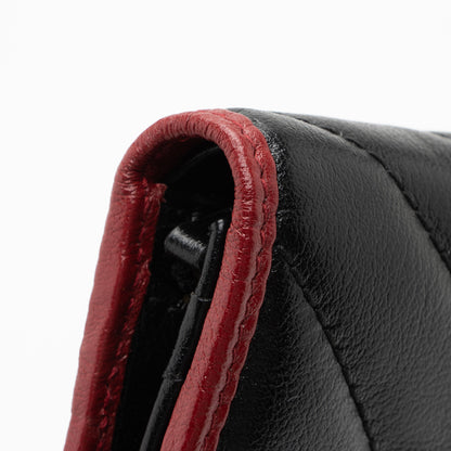 Gucci Matelasse Leather Torchon GG Marmont Card Case Wallet (SHF-dh8qb0)