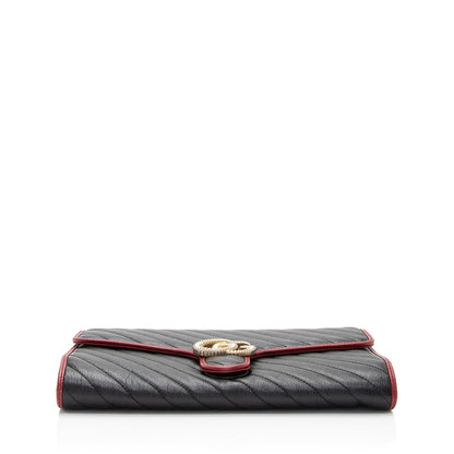 Gucci Matelasse Leather Torchon GG Marmont Clutch (SHF-AQeHxl)