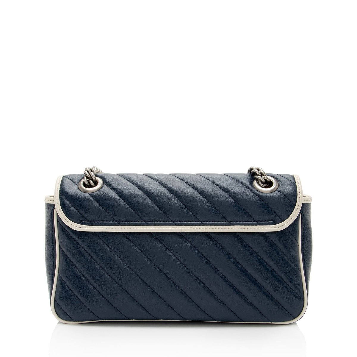 Gucci Matelasse Leather Torchon GG Marmont Small Flap Shoulder Bag (SHF-fZFBg1)