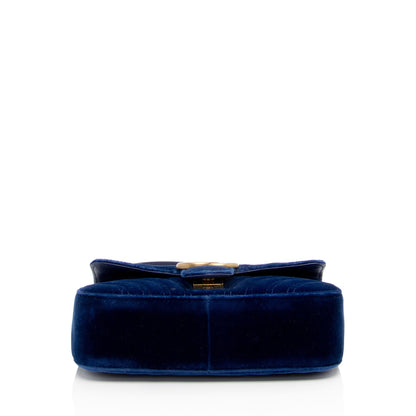 Gucci Matelasse Velvet GG Marmont Mini Flap Bag (SHF-YOfJ5m)