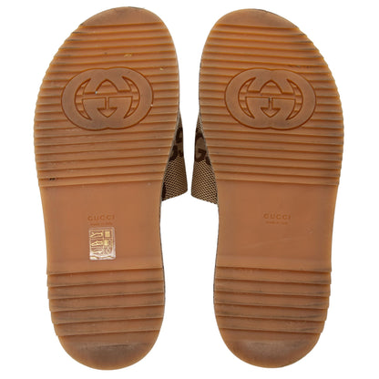 Gucci Jubmo GG Canvas Angelina Slide Platform Sandals - Size 10.5 / 40.5 (SHF-keKlQ2)