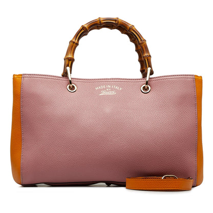 Gucci Medium Bicolor Bamboo Shopper (SHG-JKIO4B)