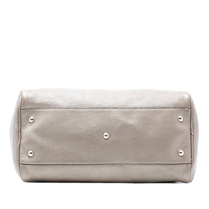 Gucci Medium Calfskin Bamboo Shopper Boston Bag