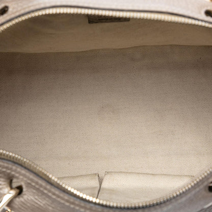 Gucci Medium Calfskin Bamboo Shopper Boston Bag