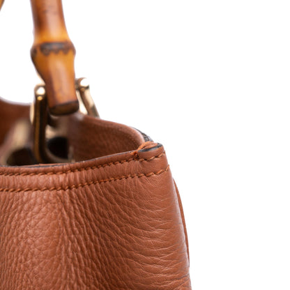 Gucci Medium Calfskin Bamboo Shopper Satchel