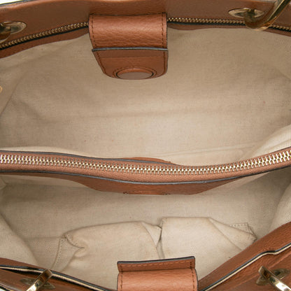 Gucci Medium Calfskin Bamboo Shopper Satchel