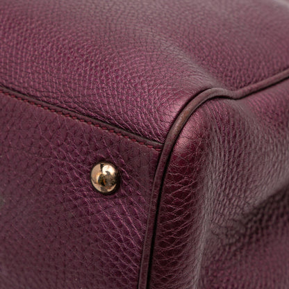 Gucci Medium Calfskin Bamboo Shopper Satchel