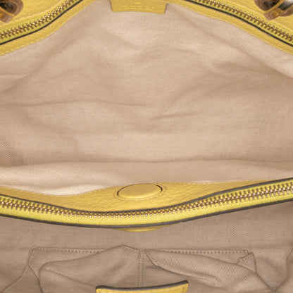 Gucci Medium Calfskin Bamboo Shopper Satchel
