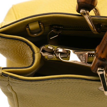 Gucci Medium Calfskin Bamboo Shopper Satchel