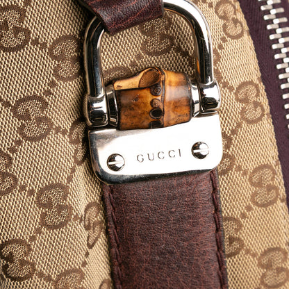 Gucci Medium GG Canvas Bamboo Bar Tote