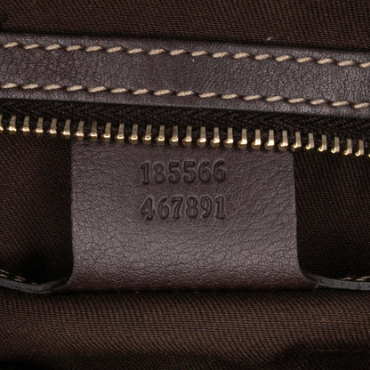 Gucci Medium GG Canvas Bamboo Indy Hobo