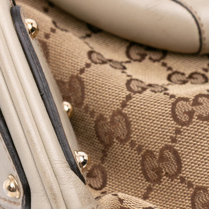 Gucci Medium GG Canvas Bamboo Indy Hobo