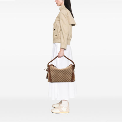 Gucci Medium GG Canvas Bella Shoulder Bag