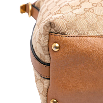 Gucci Medium GG Canvas Rania Top Handle Bag