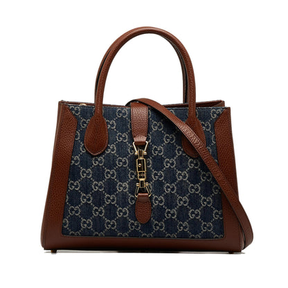 Gucci Medium GG Denim Jackie 1961 Tote (SHG-1r0eCA)