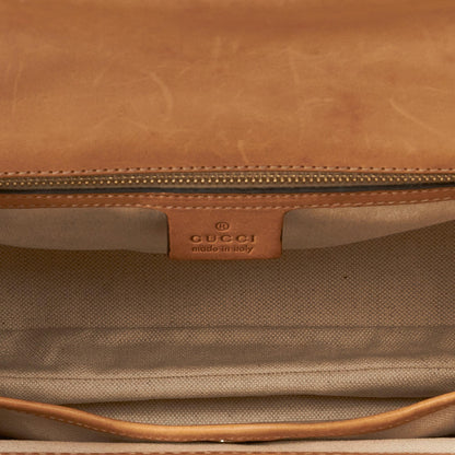Gucci Medium GG Denim New Bamboo Satchel (SHG-qBkbXy)