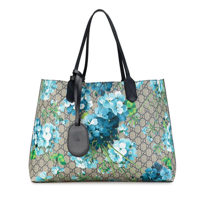 Gucci Medium GG Supreme Blooms Reversible Tote (SHG-AKgryd)