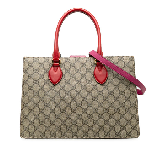 Gucci Medium GG Supreme Convertible Tote (SHG-q7msyO)