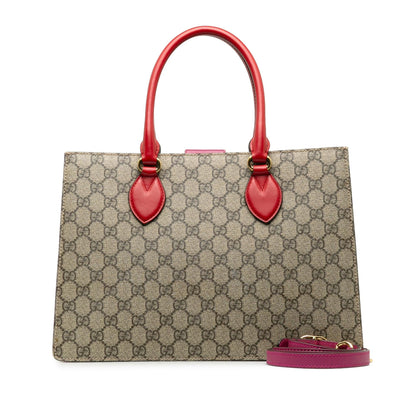 Gucci Medium GG Supreme Convertible Tote (SHG-q7msyO)