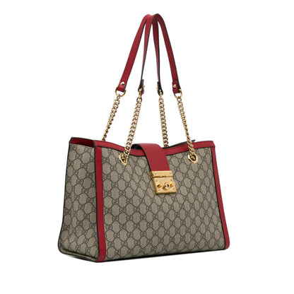 Gucci Medium GG Supreme Padlock Tote Bag (SHG-a8LoUy)