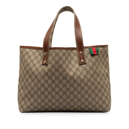 Gucci Medium GG Supreme Web Loop Tote Bag (SHG-Ew9uNi)