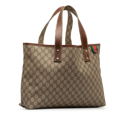 Gucci Medium GG Supreme Web Loop Tote Bag (SHG-Ew9uNi)
