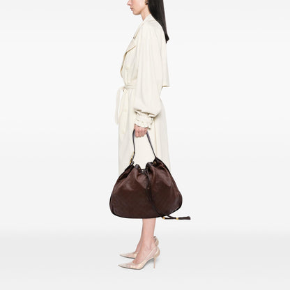 Gucci Medium Guccissima Interlocking Icon Drawstring Hobo